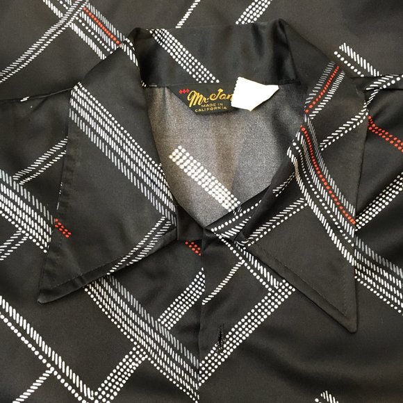 VTG 70’s Mr Jan Disco Poly Casual Shirt - Picture 4 of 8